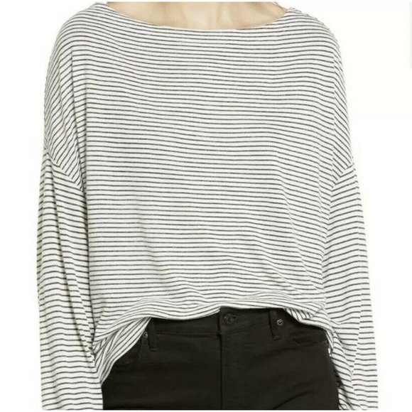 AllSaints White Rita Long Sleeve Oversized Chalk Size Small Tee Shirt Listed By Spin Thrift 